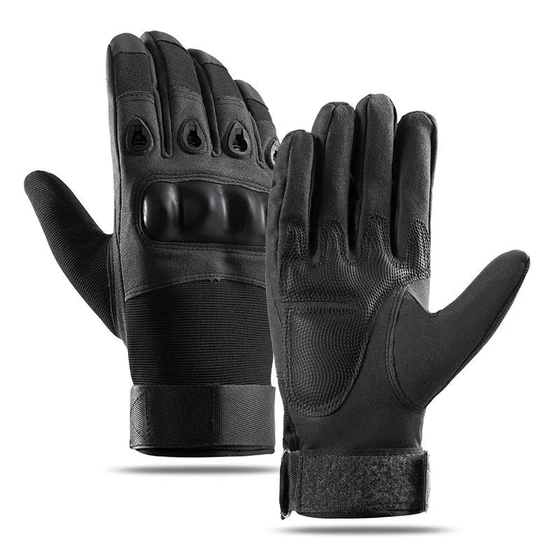 Gants Tactiques Doigts Complets à Coque Rigide et Fermeture Auto-Agrippante, 3 Coloris, M à XL