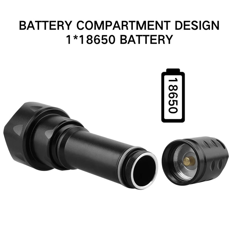 Lampe Infrarouge 850 nm pour Vision Nocturne, Zoom Aluminium, Batterie 18650, vue 7
