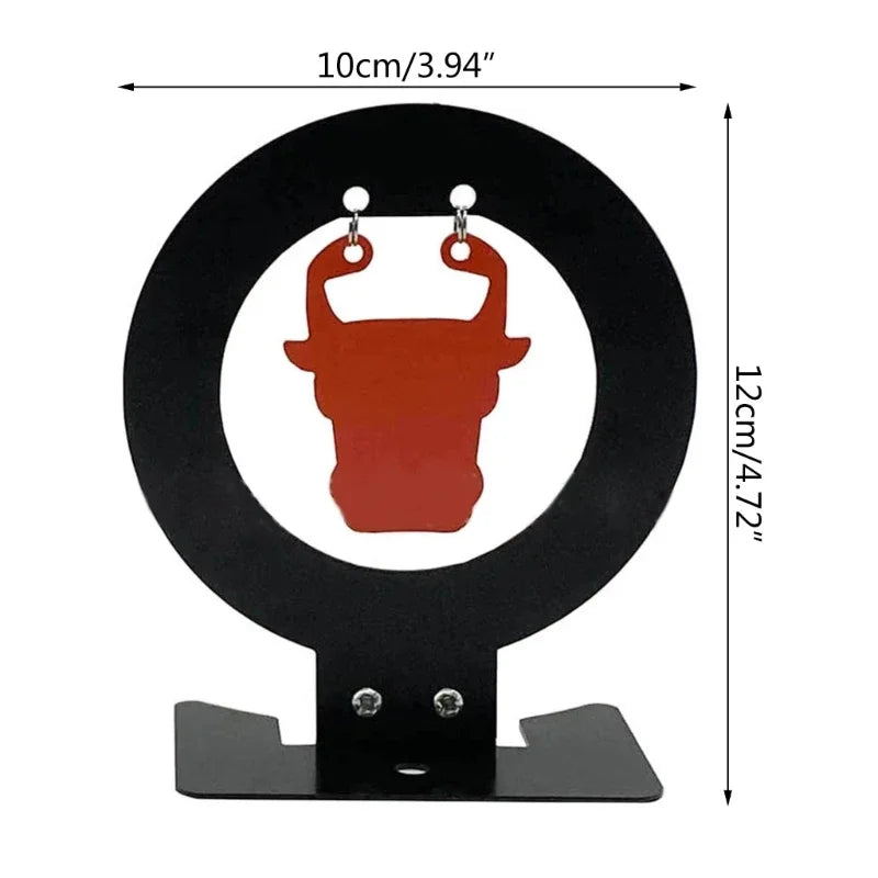 Cible Métallique Réactive en Acier, Silhouette Écureuil, Dinde, Panda ou Taureau, 12 cm, vue 6