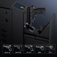 Coffre-Fort Pistolet Biométrique 50 Empreintes avec Éclairage LED, Fixation Murale, vue 7