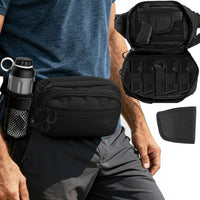 Sacoche Holster Banane Noire en Tissu Oxford, Port Discret, 23 x 15 x 8 cm, vue 4