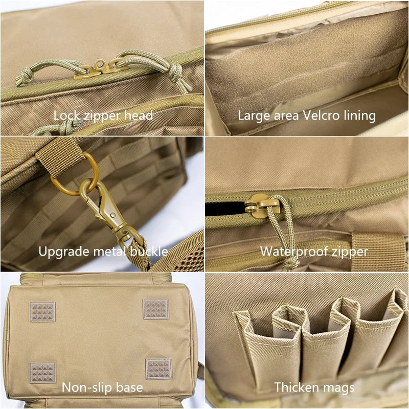 Sac de Tir en Nylon 600D à Cloisons Amovibles et Panneaux MOLLE, 37 x 23 x 27 cm, vue 5