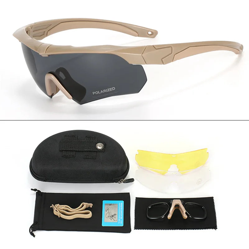 Lunettes de Tir à Demi-Monture, 3 Verres Interchangeables, Étui et Insert Optique, vue 5