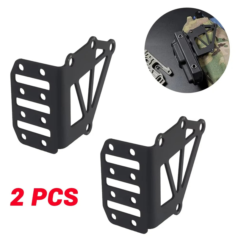 Platine d'Extension de Holster en Acier Inoxydable Noir, 1 ou 2 Pièces, vue 4