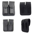 Porte-Chargeur Double pour Pistolet, Finition Tressée ou Nylon, Ceinture de 50 à 58 mm
