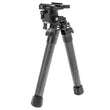Bipied en Fibre de Carbone à Fixation Rapide, Jambes Télescopiques 24,5 à 52,5 cm, Noir ou Beige Sable