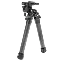 Bipied en Fibre de Carbone à Fixation Rapide, Jambes Télescopiques 24,5 à 52,5 cm, Noir ou Beige Sable