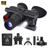 Jumelles de vision nocturne frontales avec lampe tactique et zoom numérique 8x