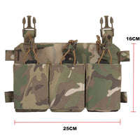 Porte-Chargeurs Triple Panneau Frontal pour Gilet Porte-Plaques, Nylon, 25 x 16 cm, vue 2