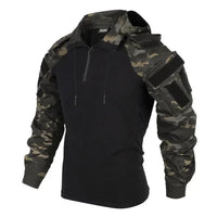 Chemise de Combat Airsoft à Capuche Amovible et Demi-Zip, Homme, 6 Coloris, vue 3