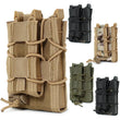 Porte-Chargeur MOLLE Double pour Fusil 5,56 mm et Pistolet 9 mm, Nylon 1000D