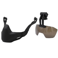 Demi-Masque Airsoft ABS pour Casque FAST, avec ou sans Lunettes Rabattables, vue 15
