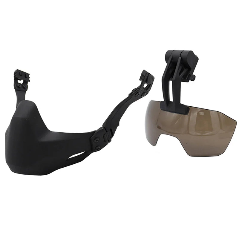 Demi-Masque Airsoft ABS pour Casque FAST, avec ou sans Lunettes Rabattables, vue 15