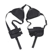 Holster d'Épaule Tactique en Nylon Noir, Droitier ou Gaucher, avec Porte-Chargeur Double