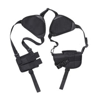 Holster d'Épaule Tactique en Nylon Noir, Droitier ou Gaucher, avec Porte-Chargeur Double, vue 6