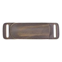 Étui Couteau Pliant en Cuir de Vachette, Port Horizontal à la Ceinture, 17,5 x 5 cm, 4 Coloris, vue 7
