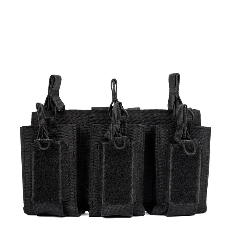 Porte-Chargeur Triple pour Fusil avec Poches Pistolet, MOLLE Nylon 1000D, 24 x 14 cm, vue 10