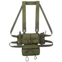 Gilet Tactique de Poitrine Modulable en Nylon 600D avec Poche Pendante Zippée, vue 6