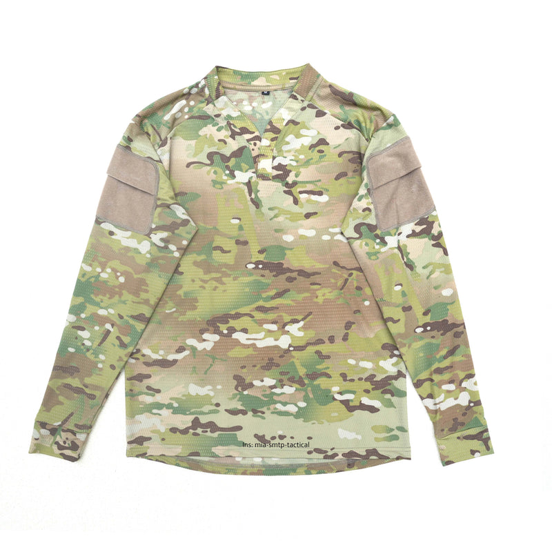 Chemise de Combat Tactique Manches Longues Séchage Rapide, Camouflage, Noir, Beige, Vert, vue 2