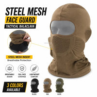 Masque Airsoft Grillagé Cagoule Respirante avec Grille en Acier Amovible, vue 2