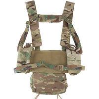Gilet Tactique Micro Chest Rig Nylon, Poche Pendante et Poches Latérales, vue 3