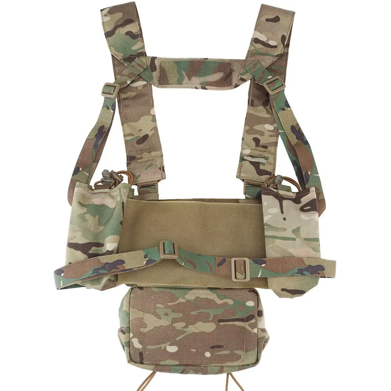 Gilet Tactique Micro Chest Rig Nylon, Poche Pendante et Poches Latérales, vue 3