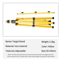 Porte-Cible Tir à l'Arc Pliant en Métal Jaune, Réglable de 64 à 157 cm, vue 7