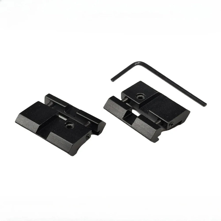 Adaptateur de Rail 11 mm vers Picatinny, Aluminium Noir, 1 ou 2 Pièces