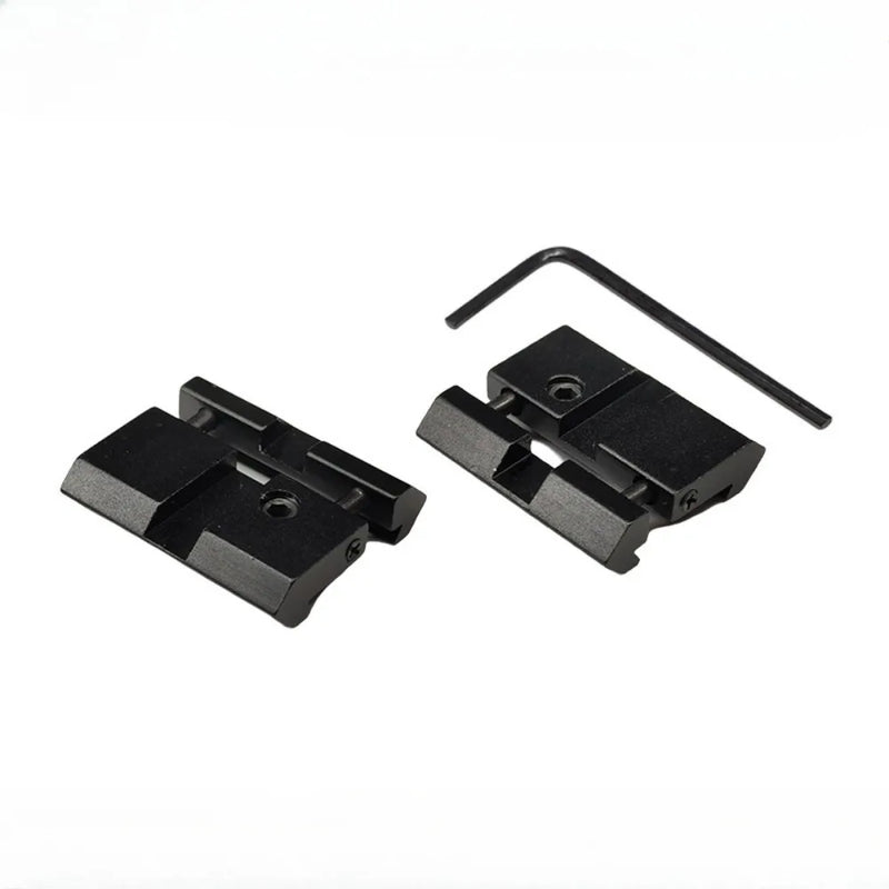 Adaptateur de Rail 11 mm vers Picatinny, Aluminium Noir, 1 ou 2 Pièces