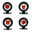 Cible Métallique Réactive en Acier, Silhouette Écureuil, Dinde, Panda ou Taureau, 12 cm