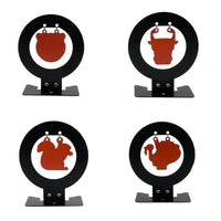 Cible Métallique Réactive en Acier, Silhouette Écureuil, Dinde, Panda ou Taureau, 12 cm