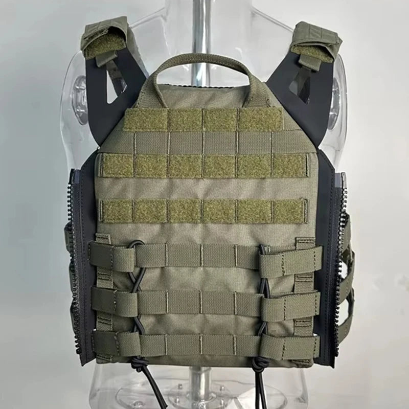 Gilet Tactique Porte-Plaques en Nylon 500D, Panneaux Latéraux MOLLE, vue 4