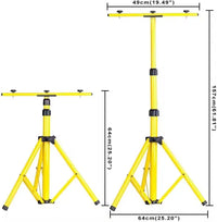 Porte-Cible Tir à l'Arc Pliant en Métal Jaune, Réglable de 64 à 157 cm