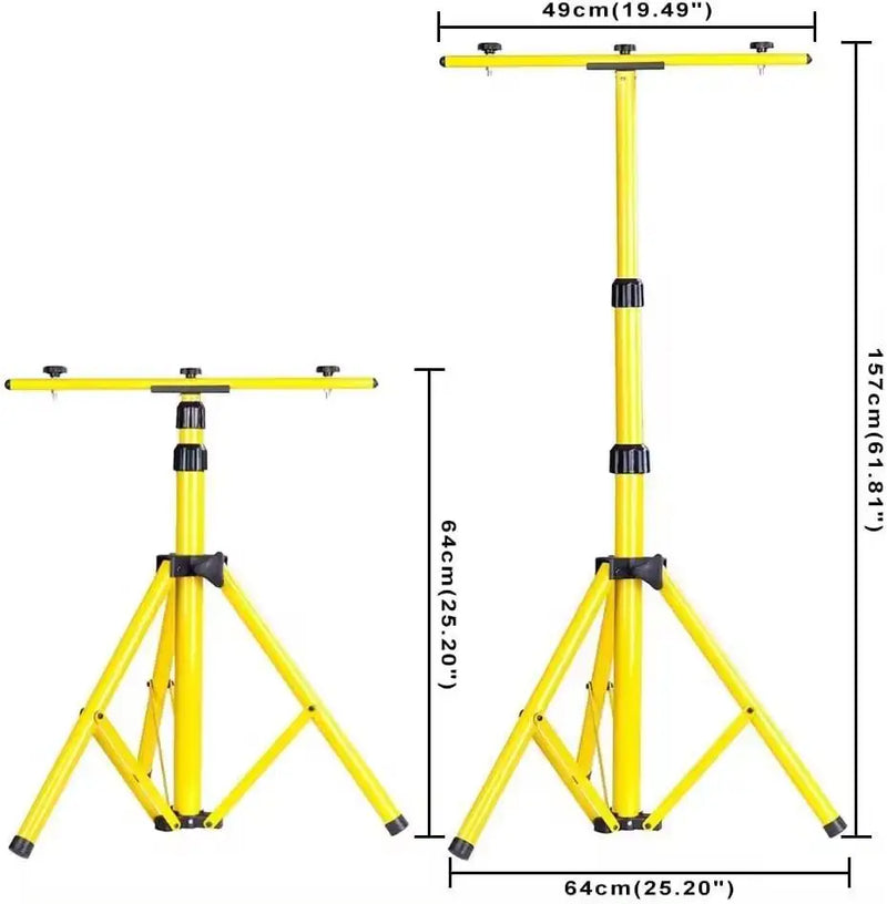 Porte-Cible Tir à l'Arc Pliant en Métal Jaune, Réglable de 64 à 157 cm