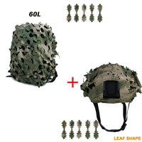 Kit Camouflage 3D pour Casque et Sac à Dos, 60 ou 80 L, vue 14