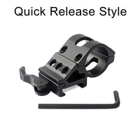 Support de Lampe Torche 25,4 mm pour Rail Picatinny, Déport 45°, Vis ou Levier, vue 8