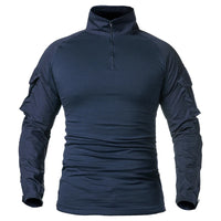 Chemise de Combat Ripstop à Col Montant et Demi-Zip, Homme, 5 Coloris