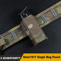 Porte-Chargeur Pistolet Simple 9 mm ou 1911, Nylon, MOLLE et Ceinture, vue 2