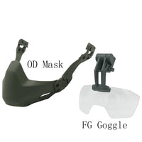Demi-Masque Airsoft ABS pour Casque FAST, avec ou sans Lunettes Rabattables, vue 10