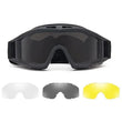 Masque Airsoft Ventilé à Sangle Élastique, 1 ou 3 Verres, 3 Coloris