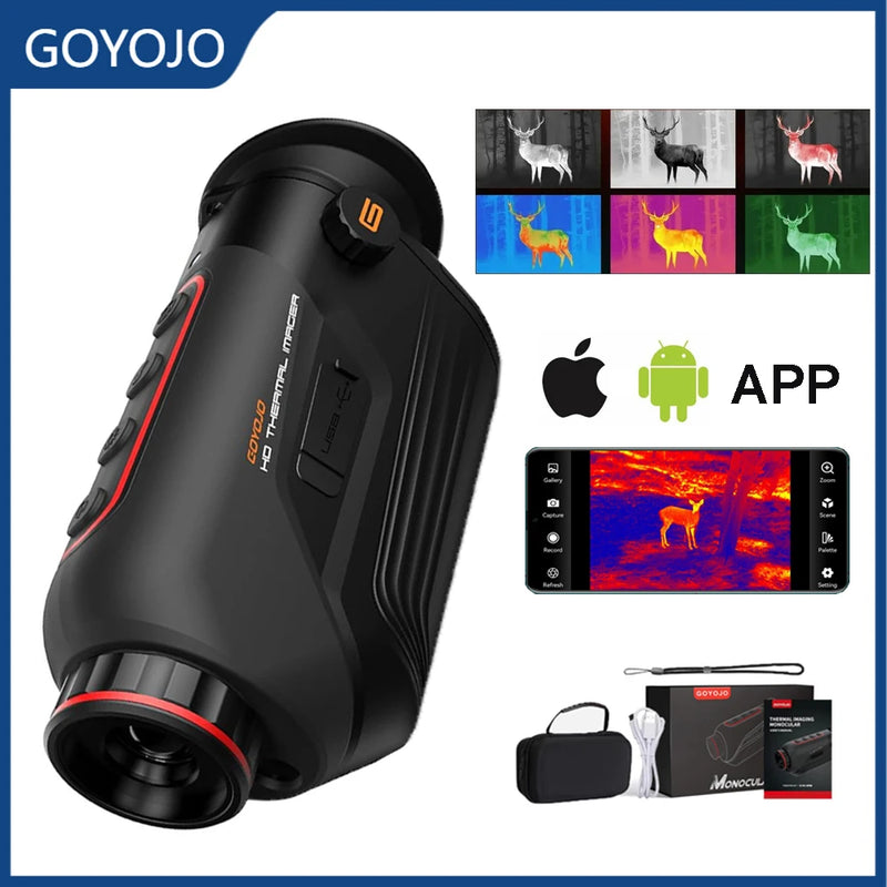 Monoculaire Thermique Portable 256×192 ou 384×288, Wi-Fi et Application, 6 Modes d'Image