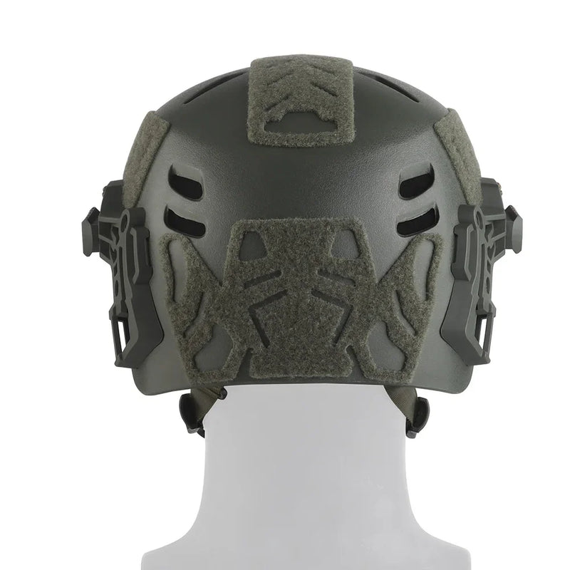 Casque Airsoft Tactique Haute Coupe, Version Simplifiée ABS, 56-60 cm, Rails Latéraux, vue 3