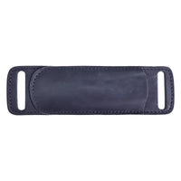 Étui Couteau Pliant en Cuir de Vachette, Port Horizontal à la Ceinture, 17,5 x 5 cm, 4 Coloris, vue 8