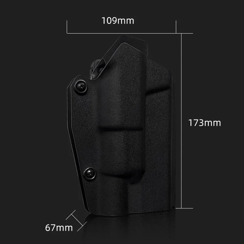 Holster Kydex Rigide pour Pistolet G17 et G19 Équipé d'une Lampe, Droitier, vue 6