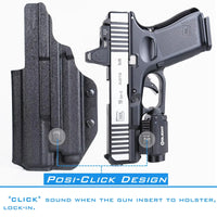 Holster IWB G19 avec Lampe et Point Rouge, Noir ou Aspect Carbone, vue 2
