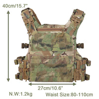 Gilet Tactique Porte-Plaques Ventilé, Ceinture Réglable, Nylon 500D ou Oxford 900D, vue 2