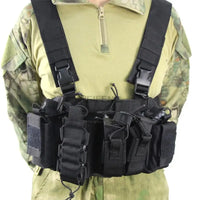 Gilet Tactique Chest Rig Léger en Nylon avec Quatre Porte-Chargeurs, Six Coloris, vue 3