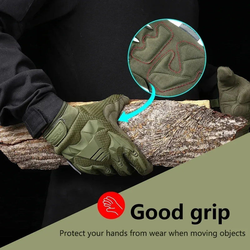 Gants Tactiques Écran Tactile à Protection en Caoutchouc sur les Jointures, Noir, Vert ou Camouflage, S à XL, vue 4