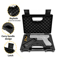 Mallette Arme de Poing Rigide Noire, Compartiments Pistolet et Chargeur, 29,5 x 21,5 cm, vue 5