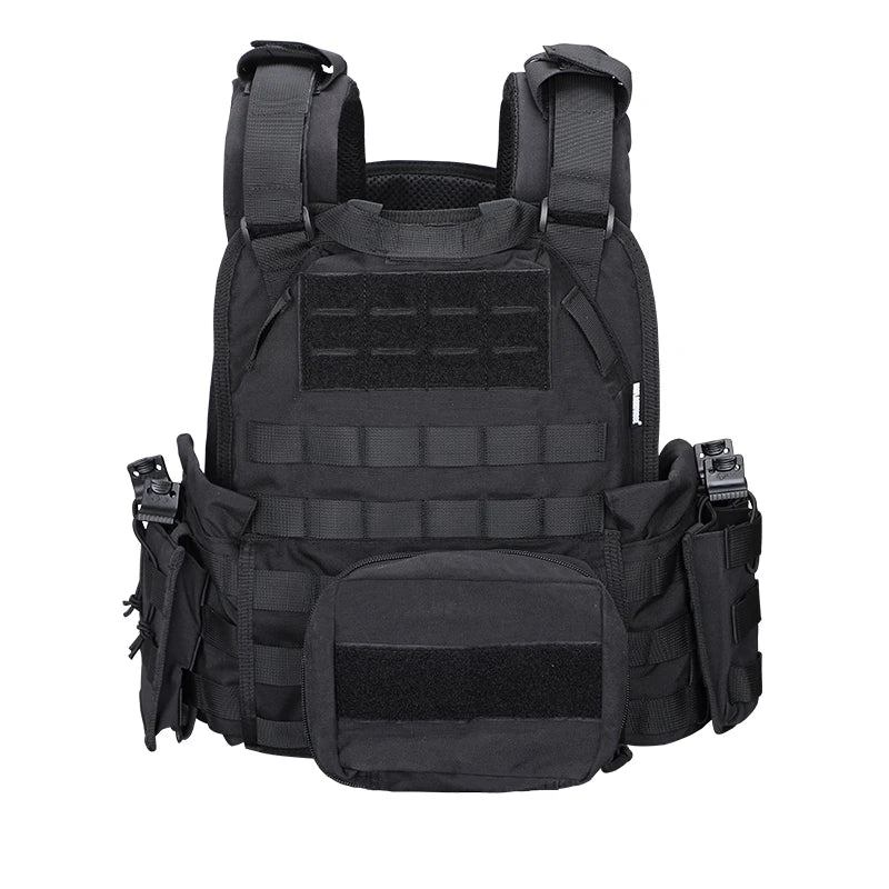 Gilet Tactique Porte-Plaques Nylon 500D à Dégagement Rapide, Ceinture 86-126 cm, vue 2